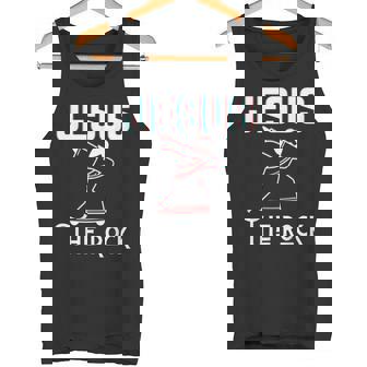 Jesus The Rock Dab Dabbing God Christian Easter Christmas Tank Top | Mazezy