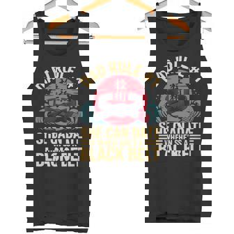 Jiu Jitsu Dad Father Daughter Retro Vintage Dad Rule 1 She Tank Top | Mazezy