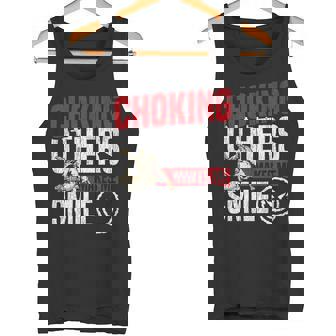 Jiu Jitsu Vintage Choking Others Makes Me Smile Tank Top | Mazezy