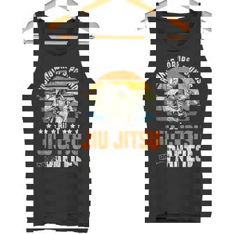 Jiu Jitsu Vintage Retro Running Drops Pounds But Jiu Jitsu Tank Top Tank Top | Mazezy