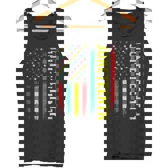 Juneteenth History African Roots Melanin US Flag Tank Top Tank Top | Mazezy
