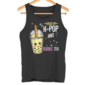K-Pop And Bubble Tea Koreanische Musik Pop Hangul Koreareise Tank Top - Seseable