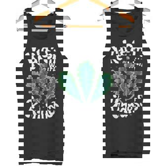 Kale Em With Kindness For Veggie Lovers Casual Green Vibes Tank Top | Mazezy