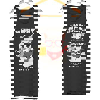 Kanreki 還暦 60歳 記念 猫 サングラス ビール 大人のユーモア タンクトップ - Kawaiitshirt
