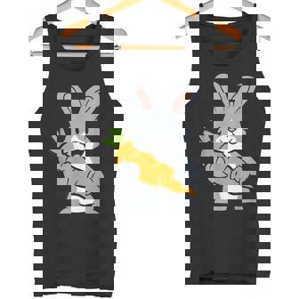 Kawaii Bunny With Carrot Cute Rabbit Tank Top | Mazezy