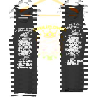 Kawaii Cauliflower Lover Vegan Vegetarian Cauliflower Queen Tank Top | Mazezy