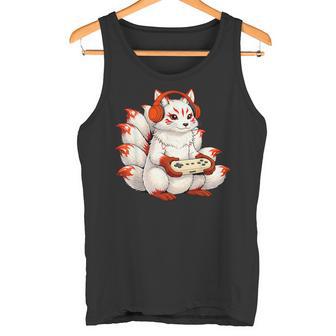 Kawaii Kitsune Gaming Jeuxidéo D'inspiration Japonaise Rétro Débardeur e - Cadeauxyz