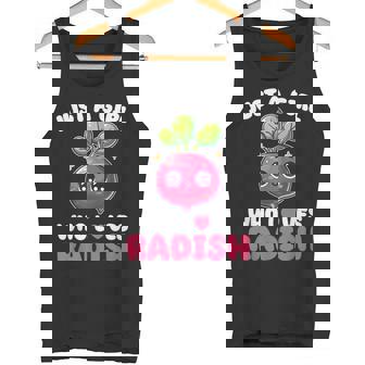 Kawaii Radish Lover Vegan Vegetarian Radish Tank Top | Mazezy