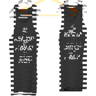 Keep Calm And Carry On I’m a Cancer Astrology Tank Top | Mazezy