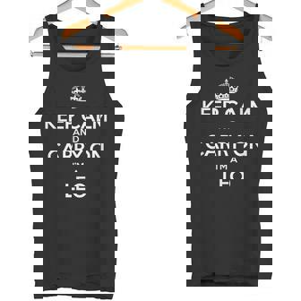 Keep Calm And Carry On I’m a Leo Astrology Tank Top | Mazezy