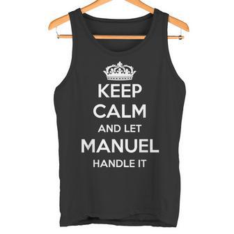 Keep Calm Handle It Manual Divertido Con Nombre Personalizado Camiseta sin mangas - Regaloses