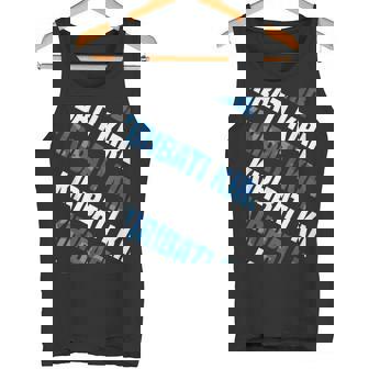 Kiribati Camo Pattern Blue Camouflage Tank Top | Mazezy