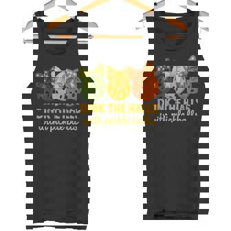 Knitted Dink The Halls Christmas Pickleball Pun Tank Top | Mazezy