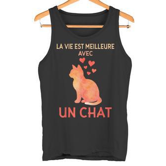 Laie Est Meilleure Avec Un Chat Citations Chats Débardeur e - Cadeauxyz