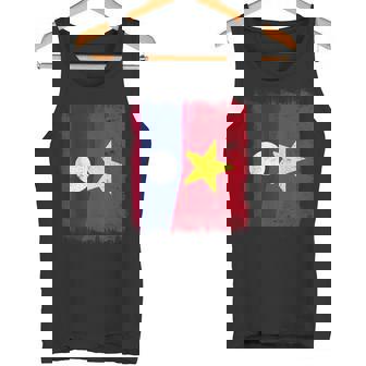 Laos Vietnam Half Flag Laotian Vietnamese History Tank Top | Mazezy