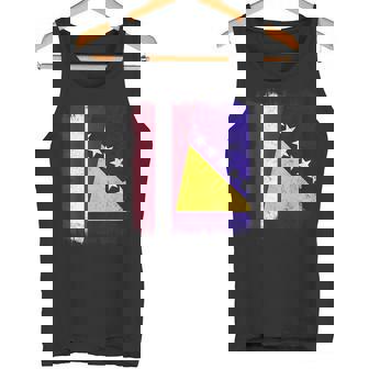 Latvia Bosnia And Herzegovina Half Flag Tank Top | Mazezy