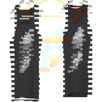 Lebanon Cities Map In Arabic Typography Tank Top | Mazezy