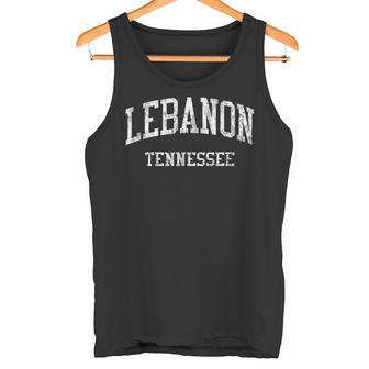 Lebanon TN J05 Vintage Athletic Sports Tank Top | Mazezy