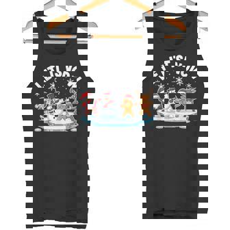 Let It Snow Squad Dabbing Santa Reindeer Snowman Gingerbread Tank Top | Mazezy
