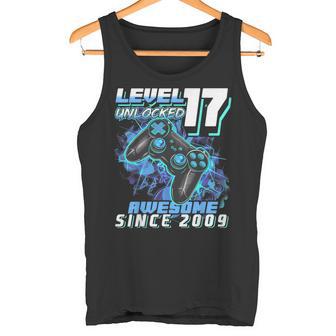 Level 17 Unlocked Birthday Boy Gamer 17th Video Game 2009 Tank Top | Mazezy
