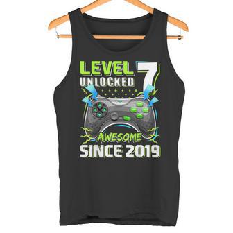 Level 7 Unlocked Birthday Boy Gamer 7th Video Game 2019 Tank Top | Mazezy