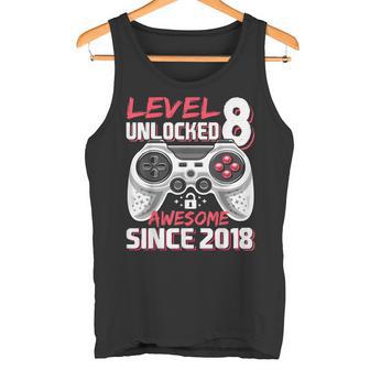 Level 8 Unlocked Birthday Boy Gamer 8th Video Game 2018 Tank Top | Mazezy