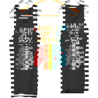 Leveling Up To Pepaw New Grandfather Grandpa Fathers Day Tank Top | Mazezy