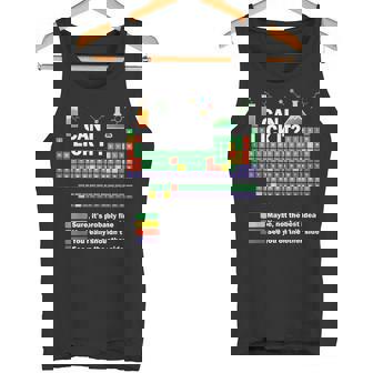 Can I Lick It Chemistry Periodic Table Of Elements Science Tank Top | Mazezy