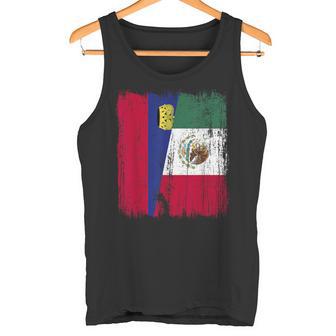 Liechtenstein Mexico Half Flag Tank Top | Mazezy