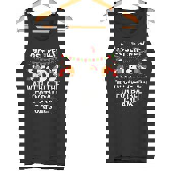 Most Likely To Watch All The Football Games Christmas Group Tank Top | Mazezy