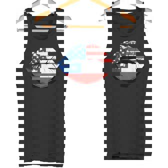 Lips Half American Chilean Roots Chile USA America Tank Top | Mazezy