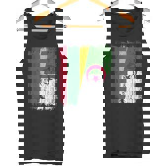 Lithuania Algeria Half Flag Lithuanian Algerian Heritage Tank Top | Mazezy