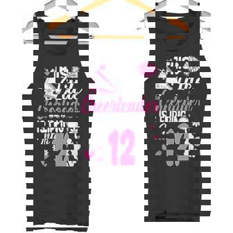This Little Cheerleader Is Flipping Into 12 Year Old Bday Tank Top | Mazezy