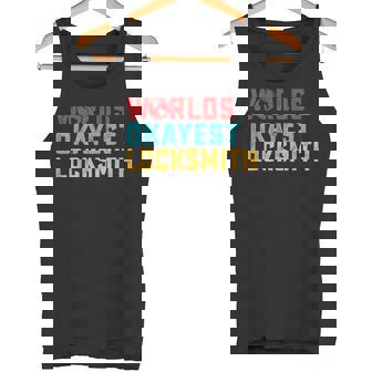 Locksmithing Lock Picker World's Okayest Locksmith Tank Top | Mazezy