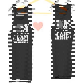 I Love My Clarinet Heart Marching Band Orchestra Tank Top Tank Top | Mazezy