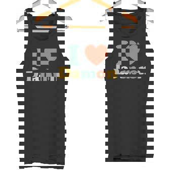 I Love Damon I Heart Damon レッド ハート バレンタイン タンクトップ - Kawaiitshirt
