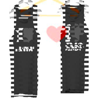 I Love Damon I Heart Damon 面白い名前 Damon タンクトップ - Kawaiitshirt