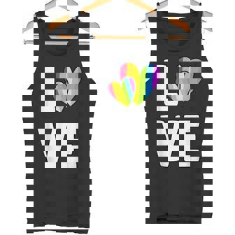 Love Heart Rainbow LGBTQ Pride Awareness Gay Lesbian Tank Top | Mazezy