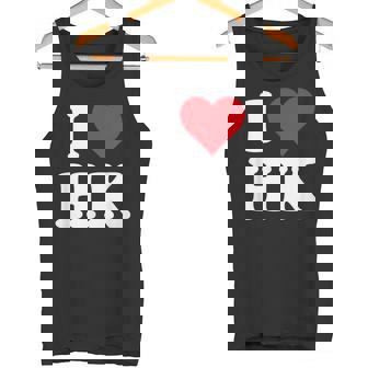 I Love Hk Initials I Heart HK First Last Name H K タンクトップ - Kawaiitshirt