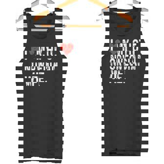 I Love My Hot Norwegian Wife Distressed Heart Norway Tank Top | Mazezy