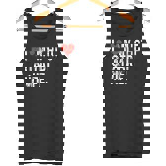 I Love My Hot Qatari Wife Distressed Heart Qatar Tank Top | Mazezy