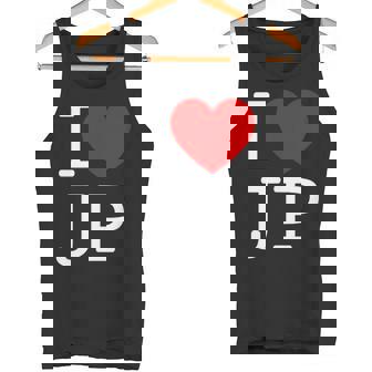 I Love JP Love Japan Support Japan Travel Souvenir Sightseeing Cute Heart Simple Letter Tank Top | Mazezy