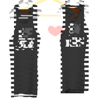 I Love Jun 私は愛する Jun タンクトップ - Kawaiitshirt