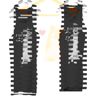 I Love My & Red Merle ボーダーコリー ドッグラバー。 タンクトップ - Kawaiitshirt