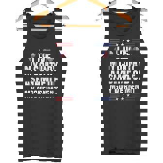 I Love My Country Ashamed Of My Government Usa 愛国的 タンクトップ - Kawaiitshirt