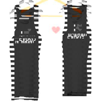 I Love Networking Heart Network Extrovert Boss Manager Job Tank Top | Mazezy