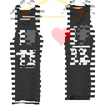 I Love Tx Initials I Heart TX First Last Name T X タンクトップ - Kawaiitshirt