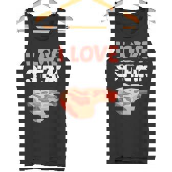 I Loveteak おもしろステーキ バーベキューグリルステーキ タンクトップ - Kawaiitshirt
