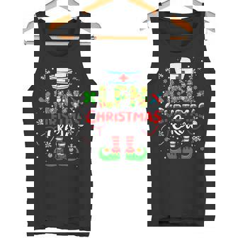 LPN Christmas Crew Colorful Floral Costume Elf Nurse Job Tank Top | Mazezy