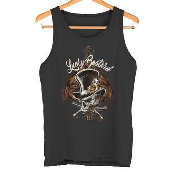 Lucky Bastardo Hipster-Rockabillyteam-Punk Regalo Para Biker Camiseta sin mangas - Regaloses